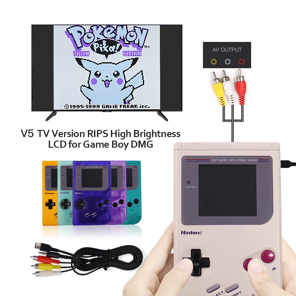 ゲームボーイバックライト付きlcdディスプレイキット,tv出力付き
