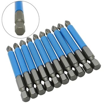 

10pcs Set Pneumatic Electric Magnetic Screwdrivers Bits Hex Shank Alloy Steel