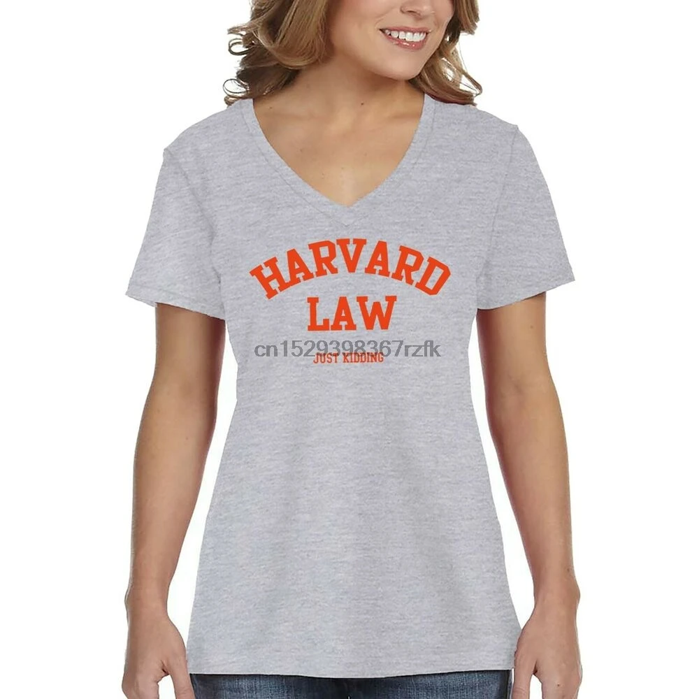 Гарвардской шутка кампус футболка женское платье с v-образным воротом Смешанный