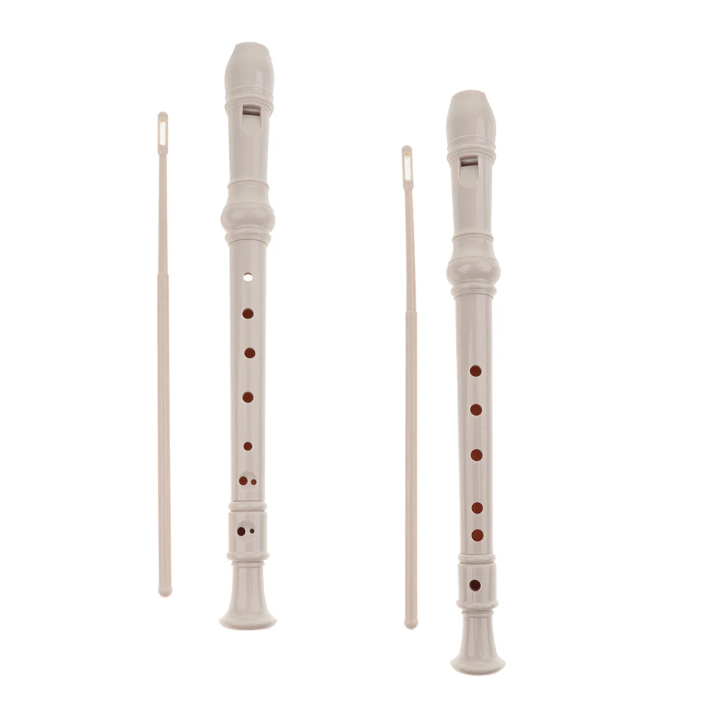 ABS High-pitched Soprano Recorder with Cleaning Rod for Beginner Student Musical Gift
