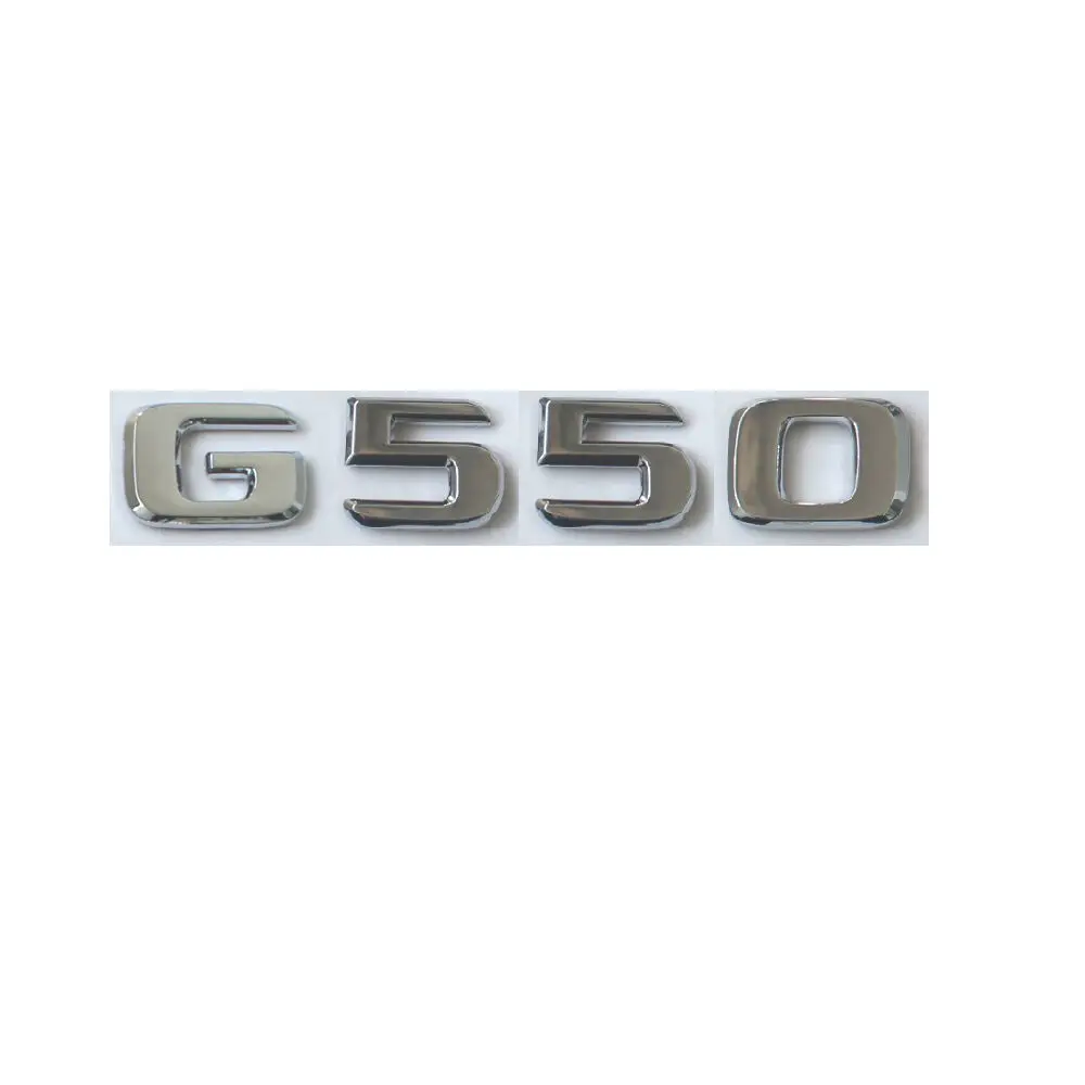 Хромированные плоские буквы G 550 задняя эмблемы значки багажника для Mercedes G550 - Цвет: Shiny Silver