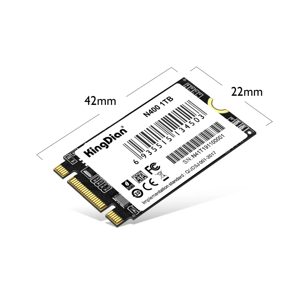 KingDian M.2 SSD 2242 32 ГБ 64 120 240 512 1 ТБ NGFF Внутренний твердотельный диск|Внутренние