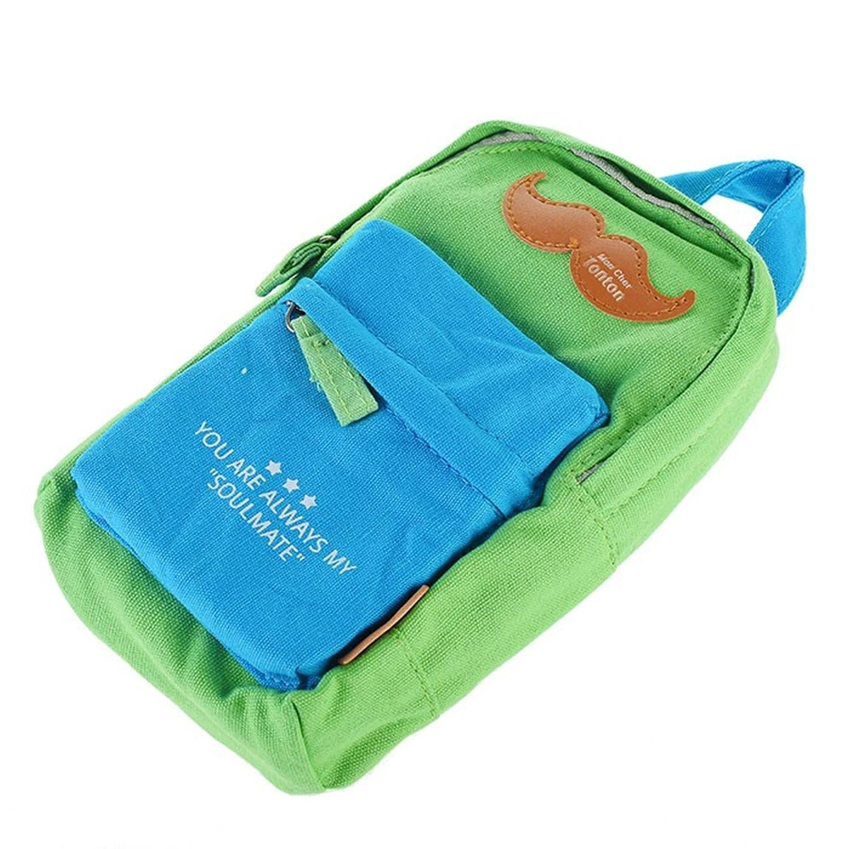 mochila, 2 bolsillos textil 190, bolsa de lápices, maletín| Estuches - AliExpress