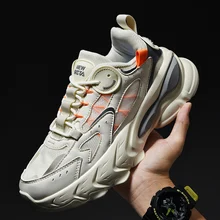 Unisex Spring Running Shoes Women Trend Chunky Sneakers Men All-match Platform Sport Shoes Mesh Walking Shoes  Zapatos De Hombre
