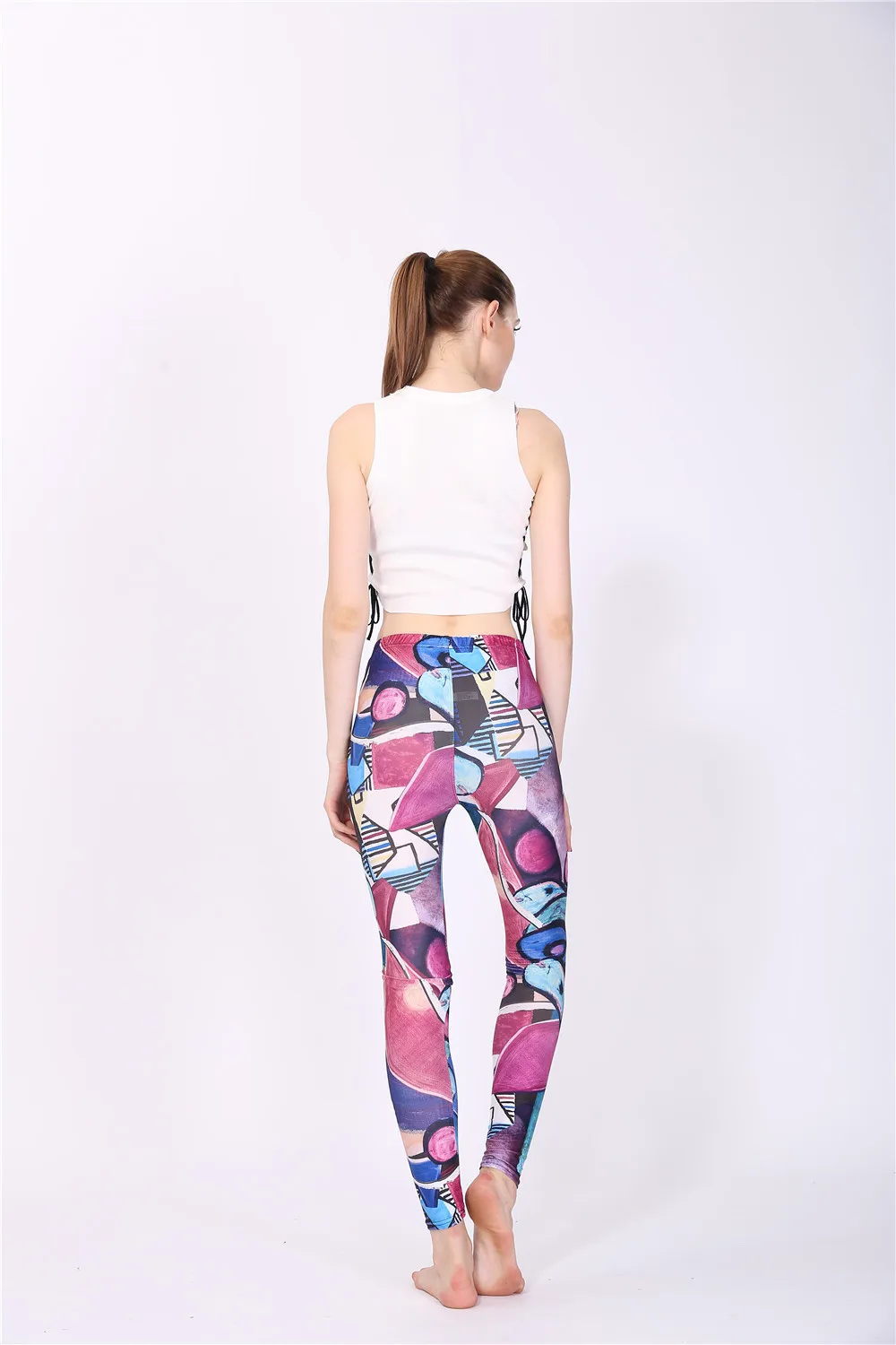 lululemon leggings Women Leggings High Waist Cartoon Comic Beauty Print Trousers Soft Female Casual Elastic Pant aerie crossover leggings