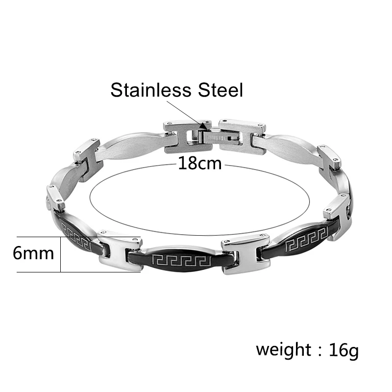 link bracelet Высококачественные браслеты из нержавеющей стали для мужчин и женщин, ювелирные аксессуары для мужчин и женщин, Подарочный браслет на запястье - Окраска металла: link bracelet