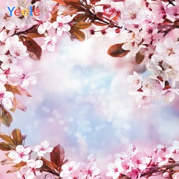 

Yeele Peach blossom Pink Folwer Sweet Day Photography Backdrop Personalized Photographic Backgrounds For Photo Studio