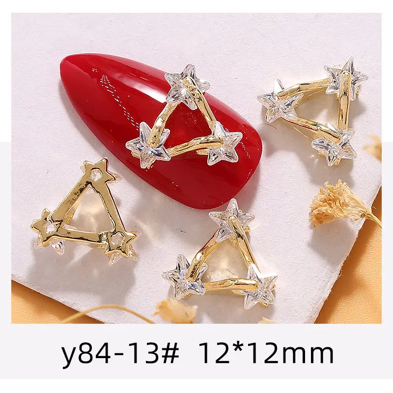 Y84-13 5 шт./партия, 3D цепь, кулон, сплав для маникюра, искусство, цирконовая жемчужина, металлические аксессуары для ногтей, ювелирные украшения, ногти "сделай сам", украшения, кулоны для ногтей - Цвет: Y84-13