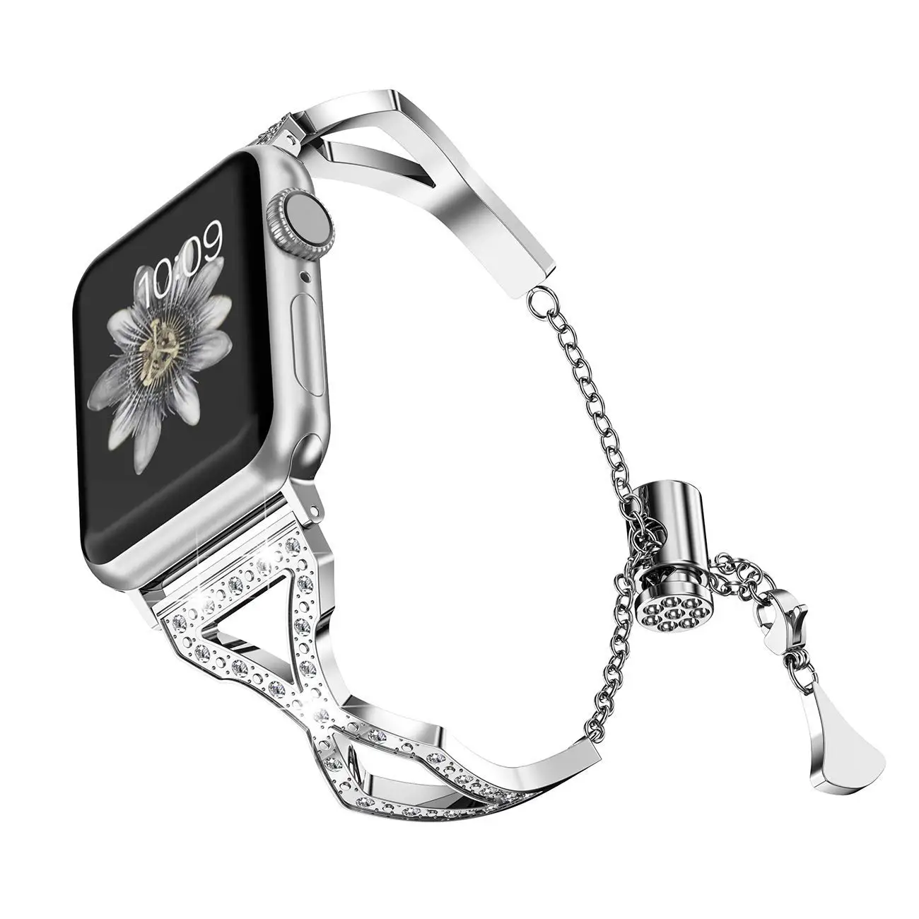 Для женщин браслет Нержавеющая сталь ремешок для наручных часов Apple Watch 38 мм 40 мм 42 44 мм браслет ремешок для наручных часов iWatch серии 5/4/3/2/1