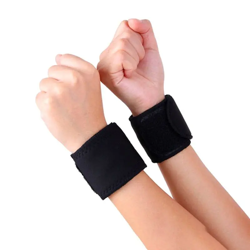 1 пара Регулируемый самонагревающийся турмалиновый магнит поддержка запястья ремни бандаж обертывания спортивный браслет теплый браслет для спортзала - Цвет: wrist support