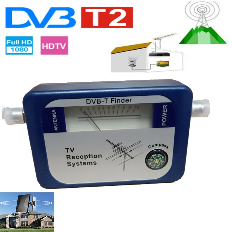

DVB-T TV Antenna Satfinder DVB T2 DVB-T2 Signal Finder Digital Aerial Terrestrial Signal Strength Meter Pointer Satellite Finder