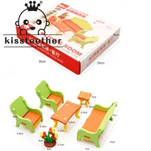 

Kisteether New Children's Wooden Play House Kitchen Home Toy Mini Simulation Fun Small Furniture Puzzle Family Toy Gift