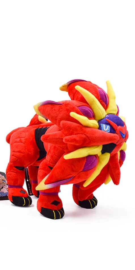 Такара Tomy Покемон мультфильм Покемон Gyarados Solgaleo аниме мягкая кукла подарки для детей плюшевые игрушки - Цвет: 27cm red
