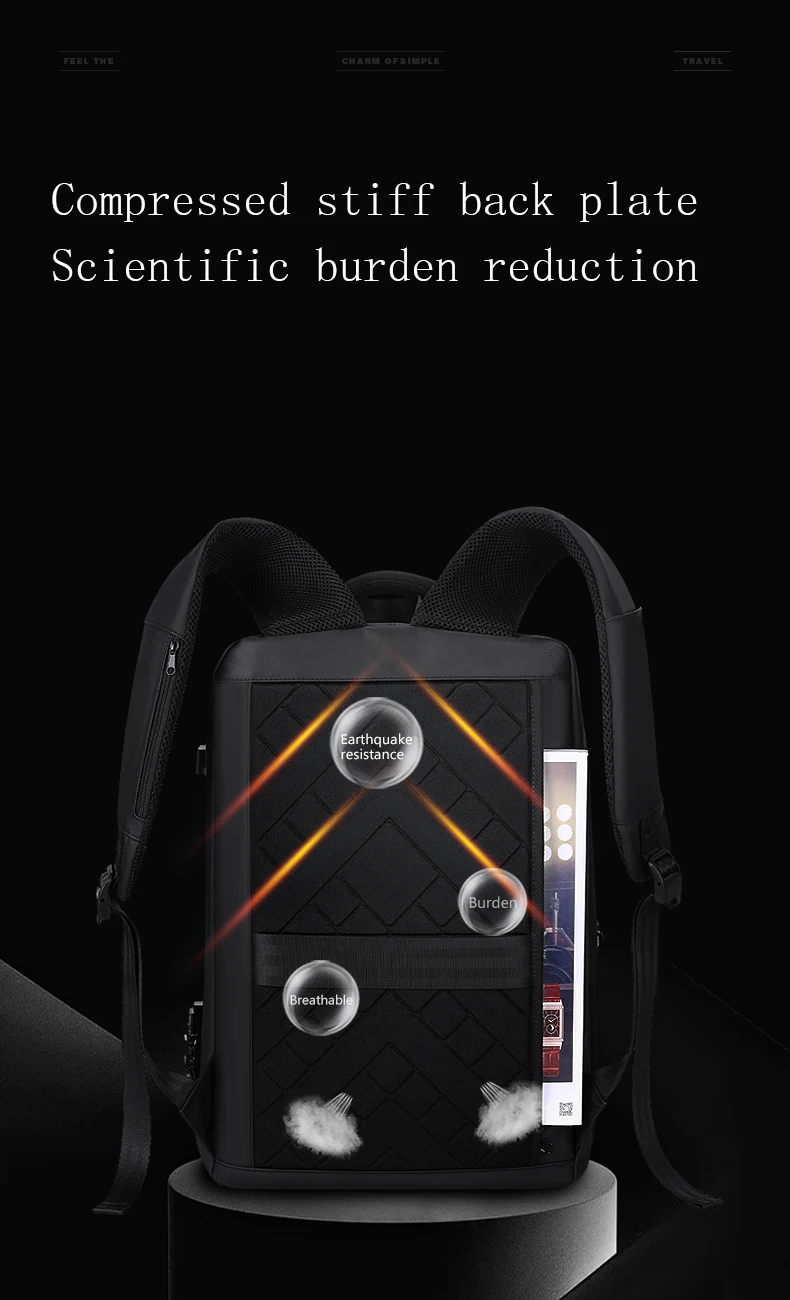 homens 15.6 polegada portátil mochila de carregamento