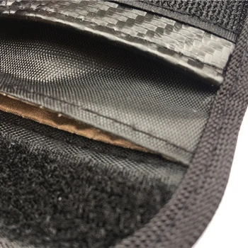 

Anti-theft RFID Signal Radiation Blocking Farady Car Remote Key Cover Pouch Case Bag Carbon Fiber Bag Car Key Wallet
