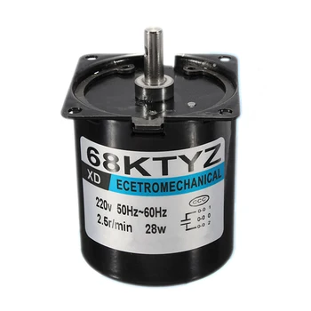 

1Pcs 68Ktyz Mini Gear Motor Ac 220V 28W 2.5R/Min Large Torque Permanent Magnet Synchronous Gear Motor