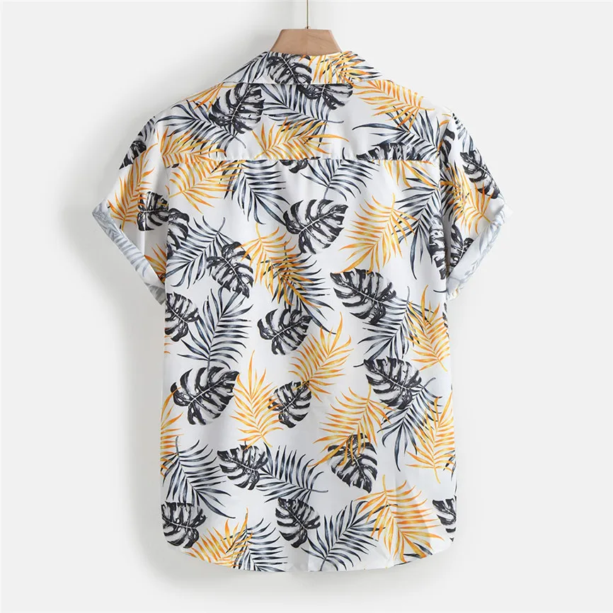 Новое поступление, мужская летняя Модная рубашка в полоску с коротким рукавом и воротником-стойкой, гавайский Топ, Прямая поставка, Ropa De Hombre