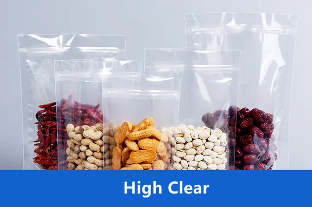 WANIAN 100 Bolsas De Plástico Con Cierre De Cremallera Y Cierre De Cremallera, Transparente Con Cierre De Cremallera, Bolsa De Almacenamiento De Alimentos (color: 0.005 In, Tamaño