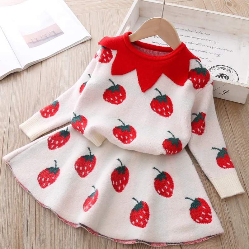 Для девочек clothes2019 летняя новая одежда для малышей Круглый воротник печати платье для девочек полосатые штаны два комплекта из Детские