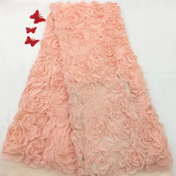 

Embroidered Lace African Lace Fabric, High Quality Coton Lace, Peach Swiss Voile Lace In Switzerland RF2741