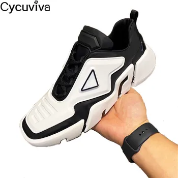 

Luruxy Brand Shoes Women Thick Sole Platform Sneakers Breathable Mules Casual Daddy Shoes Lace Up Runners Flat Shoes Woman