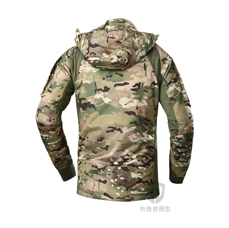 Rode New Style Outdoor Waterproof plus Velvet Ultra-Light Warm Cold Protective Clothing Mountain Climbing Riding Coat Camou