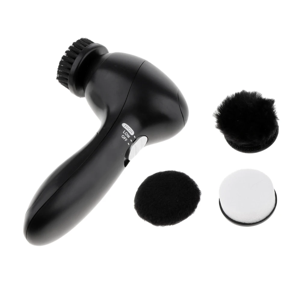 Electric Shoe Polisher Machine Cleaning Multi Brush Heads Shoe Shine Kit