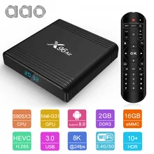 AAO Система домашнего кинотеатра X96 Air Amlogic S905X3 Мини Android 9,0 ТВ приставка 2 Гб 16 Гб wifi 4K 8K Netflix X96 смарт-приставка