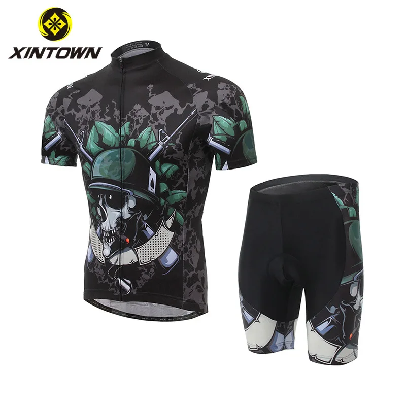 

Xintown Short-sleeve Cycling Clothes Set Cyclist Coat Men's Summer Moisture Wicking Quick Drying Clothes Customizable