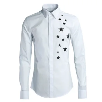 

Embroidery Five Stars Shirt Male Male Shirt Men's Wear Brand Men Shirt