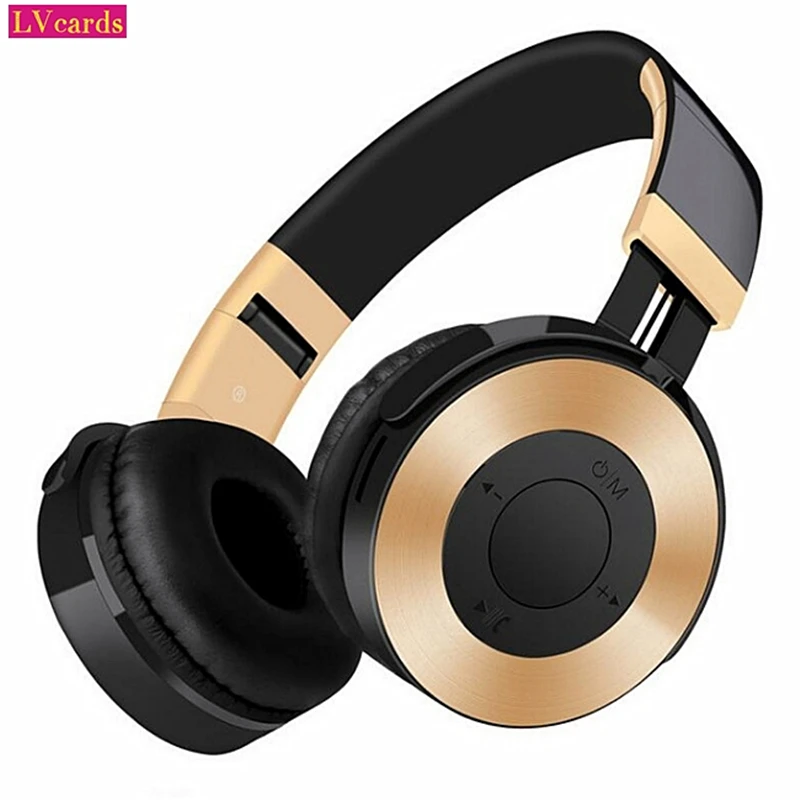  LVcards B-New Portable Wireless Headphones Bluetooth Stereo Foldable Headset Audio Mp3 Adjustable E