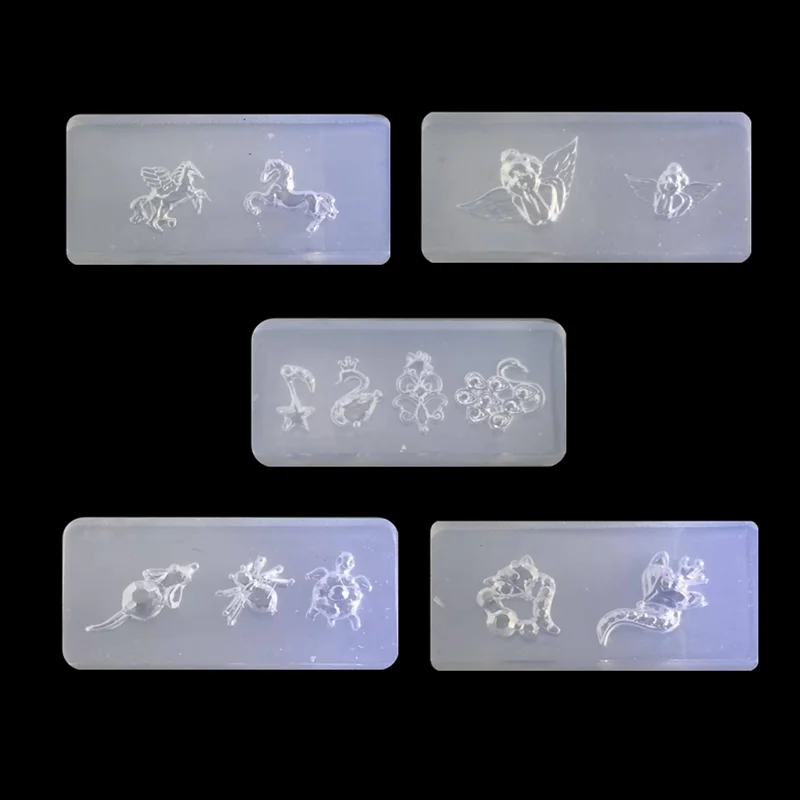 

3D Carving Silicone Mold Nail Stamping Tortoise Bee Insect Pattern DIY UV Gel Acrylic Crystal Nails Template RT 1 Styles