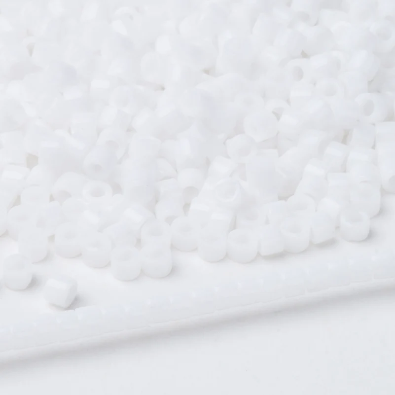 Taidian Miyuki Delica Seed бисера 11/0 для Broderie De Perles Francaises непрозрачные белые DB200 1,6x1,3 мм около 1000 штук