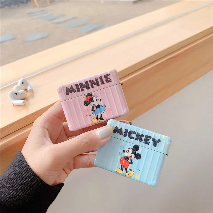 

cute 3D cartoon trunk Anti-fall Mickey Minnie Earphone Case For Apple new AirPods 1/2 pro Wireless bluetooth Headset cover