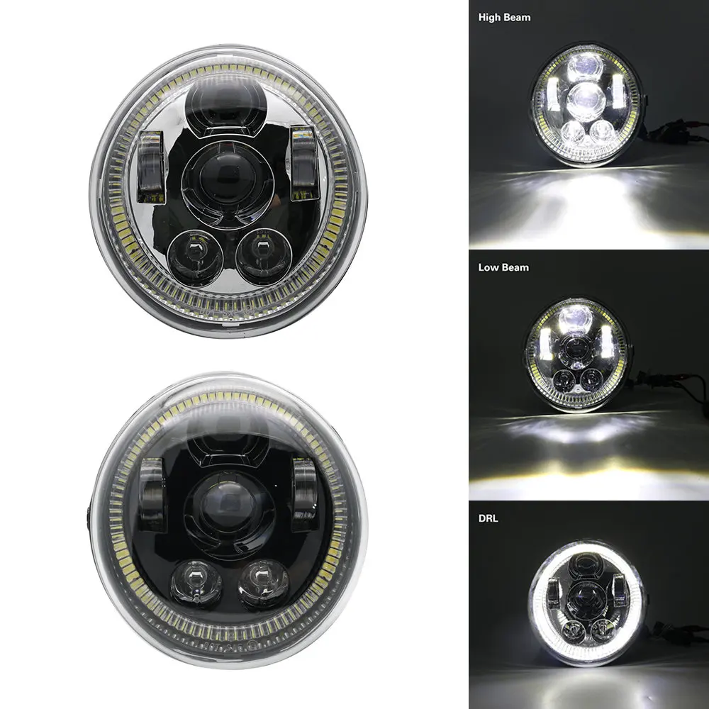 2017 светодиодный фонарь для мотоцикла DRL Angel Eye Harley VRSCA V Rod VRod VRSC H4|headlights for|headlight
