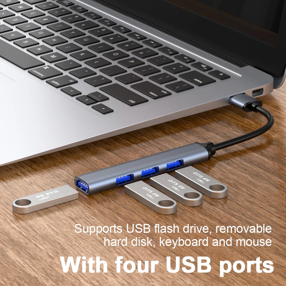 USB C HUB 3.0 Type C 3.1 3/4 Port Multi Splitter Adapter OTG USB for Macbook Pro 13 15 Air Mi Pro HUAWEI PC Accessories