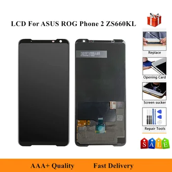 

6.59" Original LCD Display For ASUS ROG Phone 2 ZS660KL LCD Touch Panel Screen Digitizer Assembly NEW Phone2 i001DB Replacement