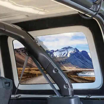 

2pcs Black Rear Window Heat Insulation Cotton For Jeep Wrangler JL 4-Door 2018+ Interior Door Panel Auto Kit