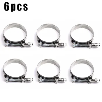 

6Pcs 2.5" 19mm ID T Bolt Hose Clamps Stainless Steel Turbo Intake Pipe Hose T-Bolt Turbo Clamps Clips