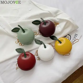

Cute Apple Shaped Crossbody Bag Women Classic Texture Creative Design Chic Leisure Mini Purse Female Fashion Shoulder Handbag