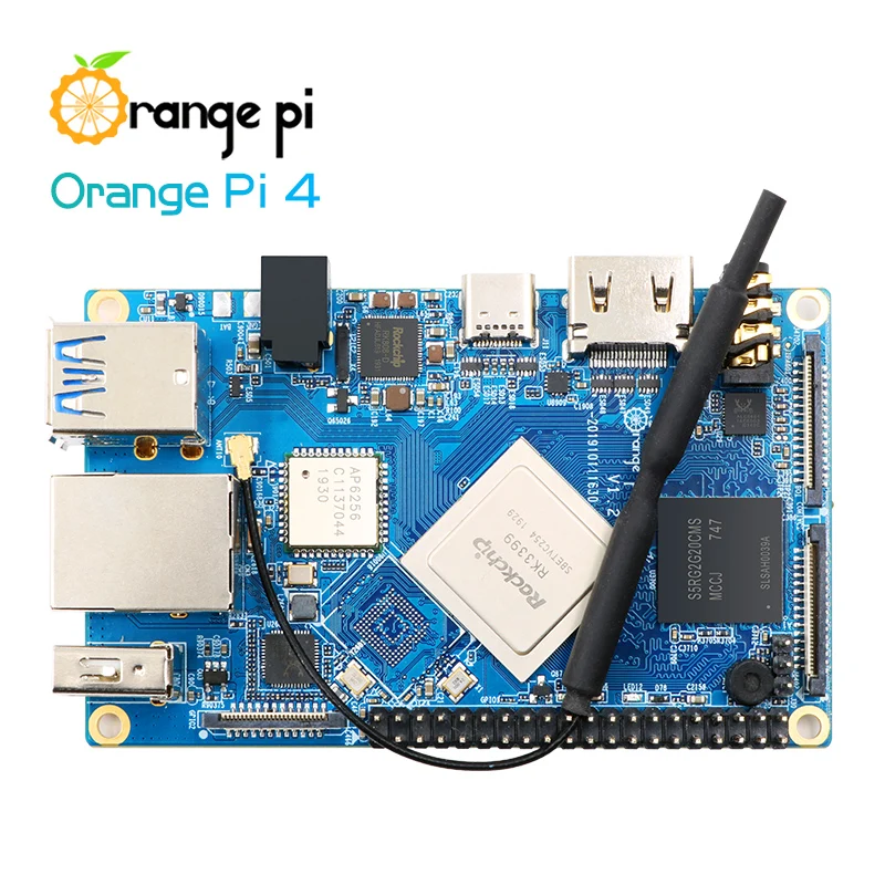 Оранжевый Pi 4 комплект 2: OPI4+ блок питания, 4 Гб DDR4 с Rockchip RK3399 макетная плата Поддержка Android, Ubuntu, Debian