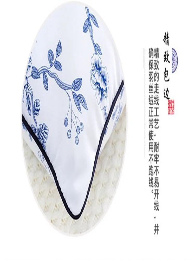 Китайская подушка с изящным орнаментом ядро вакуумное сжатие подушка для шеи вниз отель одна шелковая подушка ядро