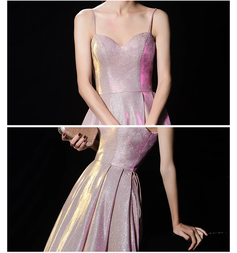 Платье для выпускного вечера милое на тонких бретельках Vestidos de gala с открытыми плечами женские вечерние ночные платья без рукавов Выпускные платья