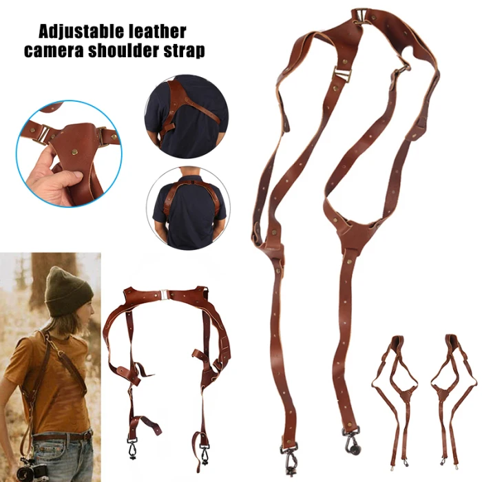 Camera Strap Adjustable Portable Leather Camera Shoulder Band Accessories VH99