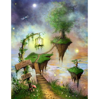 

DIY Painting By Numbers Fantasy Landscape Oil Coloring By Numbers Dream Wall Art Canvas Picture Hand Painted Home Decoration