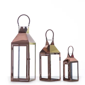 

Windproof Gold Glass Candle Holder Hanging Luxury Outdoor Windproof Candle Holder Romantic Large Menorah Candle Stands JJ60ZT