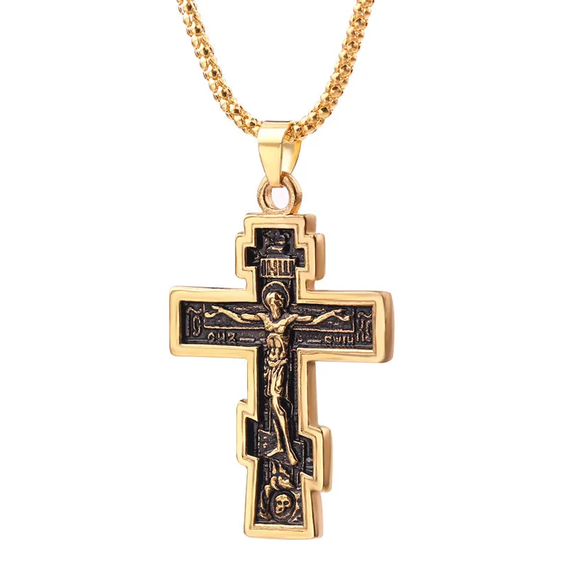Vintage Russia Orthodox Cross Icon Home Church Car Indoor Decoration Christianity Desktop Ornaments Household Products Gift