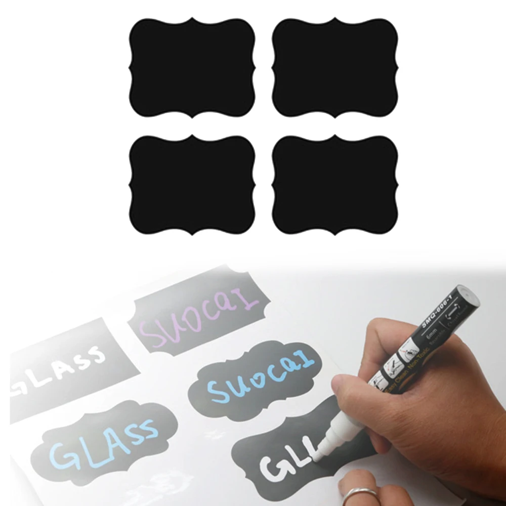 10 шт./компл. 55x35 мм Кухня бутылочные этикетки с ручкой доске Классная доска Стикеры ремесла домашнего Варенье Jar ярлыки на бутылки Органайзер записная