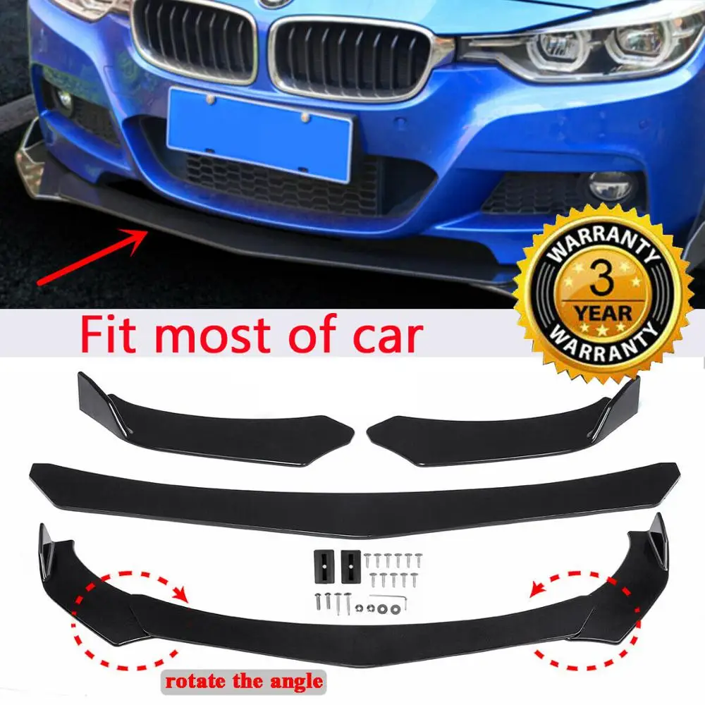Areyourshop Универсальный передний бампер для губ комплект спойлер Civic ДЛЯ BMW Benz Mazda GMC