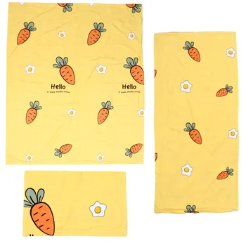 

3Pcs/Set Bedding Set Cotton Comfortable Carrots Cotton Bedding Set Cotton Cover Set Child Bedding Set for Room Child Home